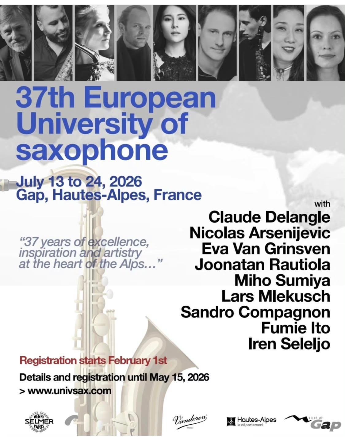 37th European University of Saxophone Gap (Masterclass)